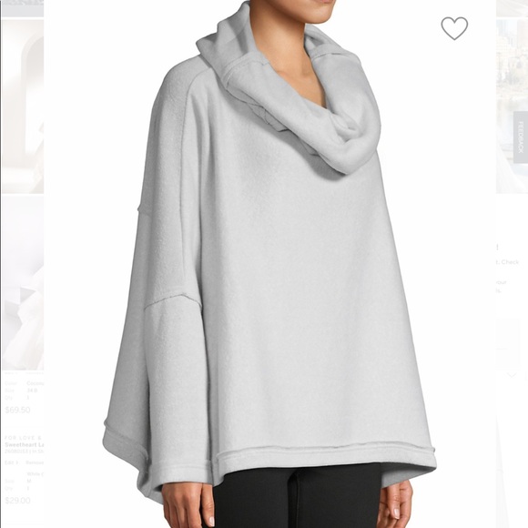 Free People Cowl Neck Pullover Sweatshirt NWT - Picture 2 of 3